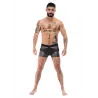 male power Boxer sexy IRON CLAD Noir-Argenté
